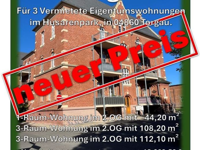 Pakietowy zakup 3 wynajmowanych mieszkań własnościowych w Husarenpark, 04860 Torgau – Zdjęcie 1