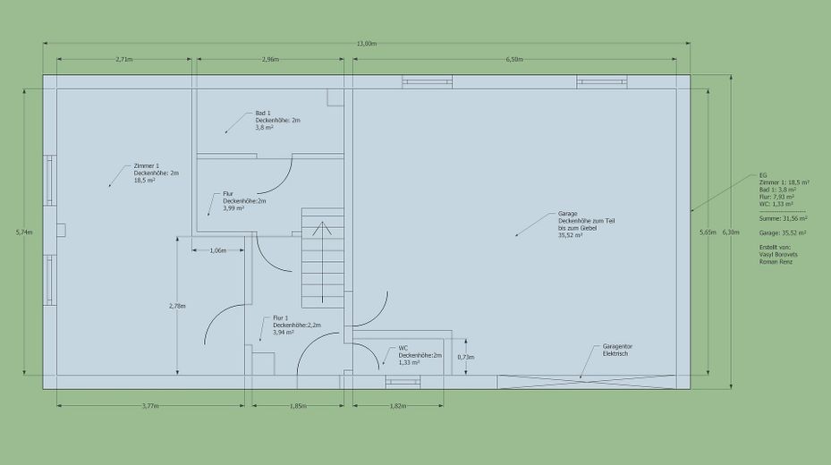 Grundr. EG nicht maßstabsgetr.