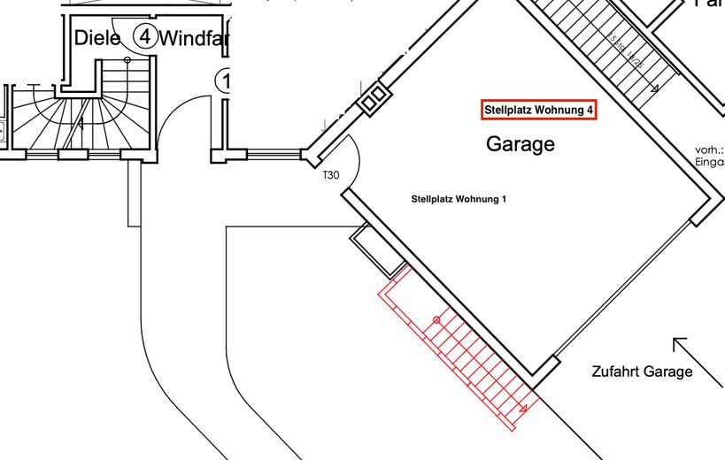 Eingang EG, Garagenstellplatz