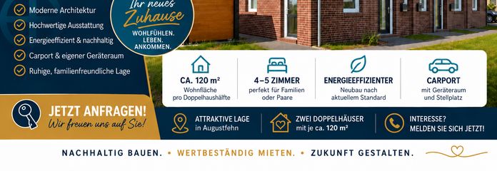 Eerste bewoning, nieuwbouw in het hart van Augustfehn