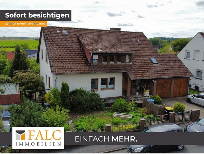 RESERVIERT***Settmarshausen - Ein- bis Zweifamilienhaus mit großem Garten und Doppelgarage*** – Außenansicht