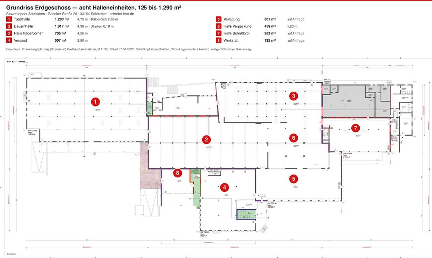 Gewerbepark Salzkotten — Hallen und Lager ab 125 m² – Erdgeschoss