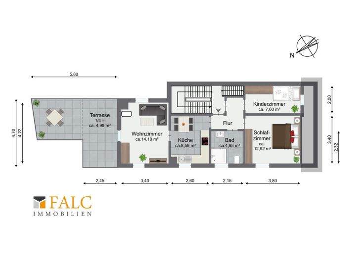 Mehrfamilienhaus mit Geschichte - FALC Immobilien Heilbronn – 2. Obergeschoss