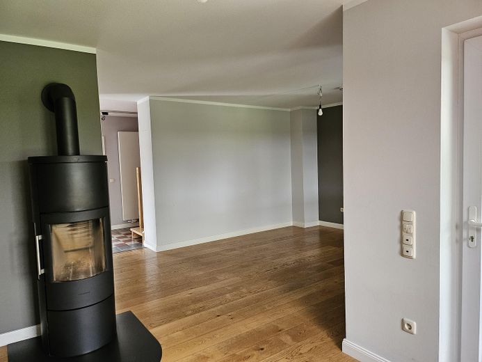 Wohnzimmer und Kaminofen