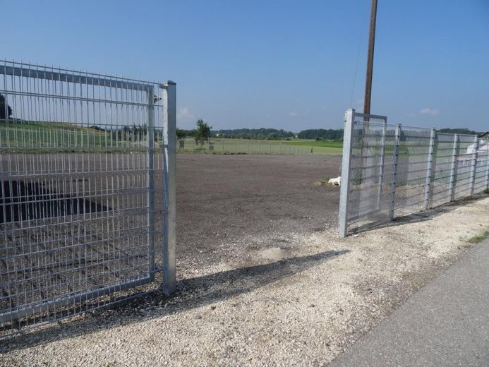 Stabmattenzaun Toranlage