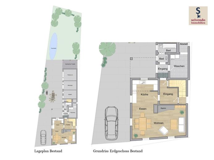 Preiswertes Haus  mit großem Hof &amp; Scheune – Grundriss EG