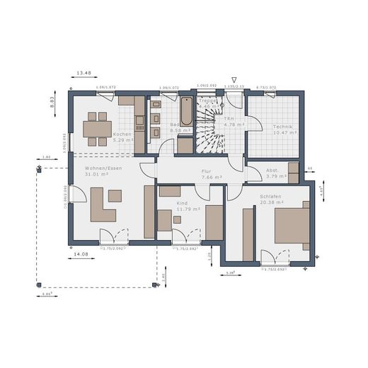 +++ Ein Haus für 2 Generationen+++ Tel:0172/3023080 – Grundriss Erdgeschoss