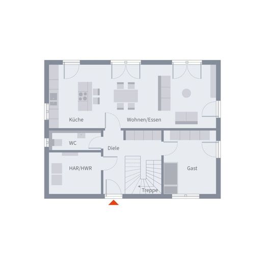 EIN HAUS, DAS WILLKOMMEN HEISST,Grundstück und Wohnkeller – Grundriss Erdgeschoss