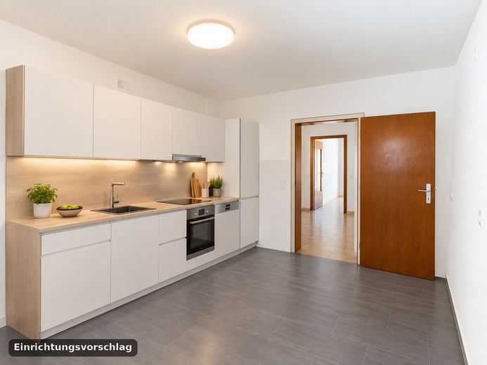 Wohnen wie im eigenen Haus: 6,5-Zi.-Maisonette, 195 m² mit Weitblick, ruhige Waldrandlage in Leimen – Küche