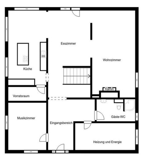Viel Platz, wenig Energiekosten – Neuwertige Stadtvilla auf 367 qm  A+ – EG