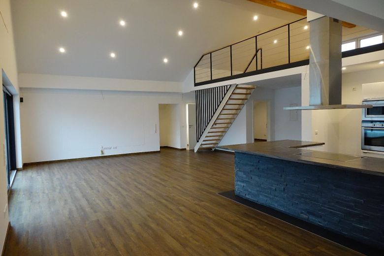 Wonen als in een penthouse: galerij, open haard en enorme leefruimte – Foto 1