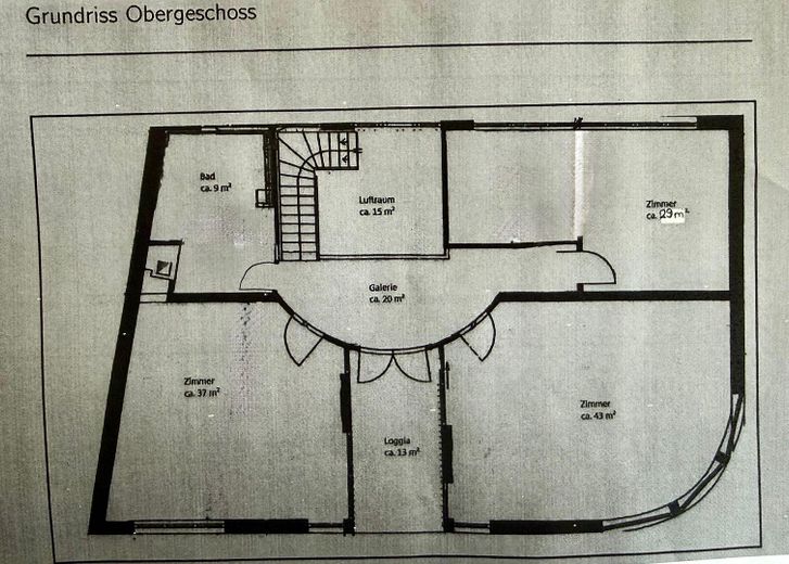 Grundriss Obergeschoss