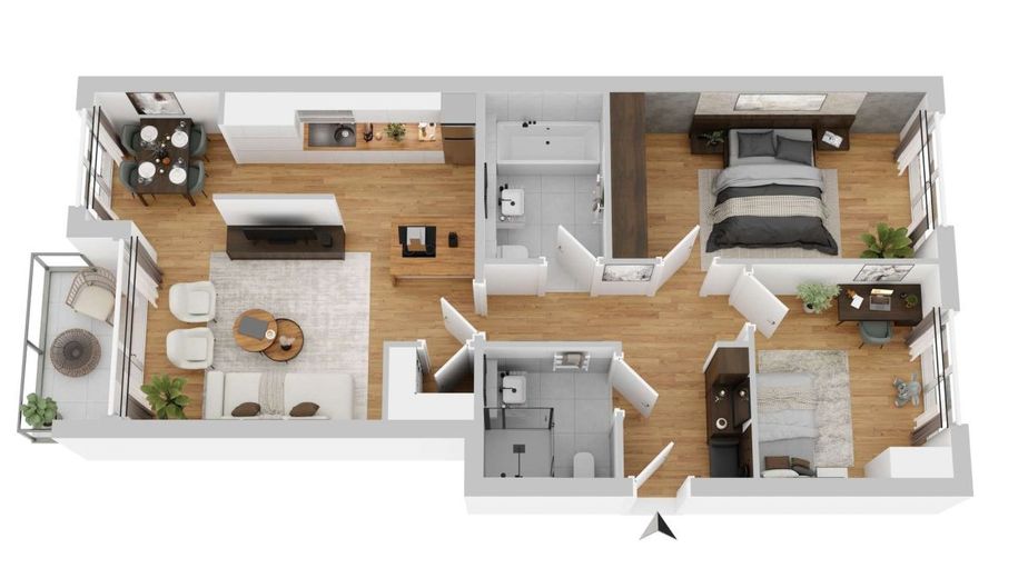 Zeitlos und stilvoll - 3-Zimmer mit echtem Wohnwert – Grundriss