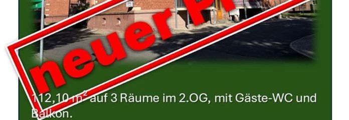 Wynajmowane 3-pokojowe mieszkanie własnościowe z WC dla gości i balkonem, w Husarenpark, 04860 Torgau