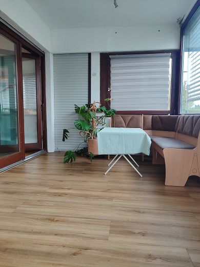 verglaster Balkon