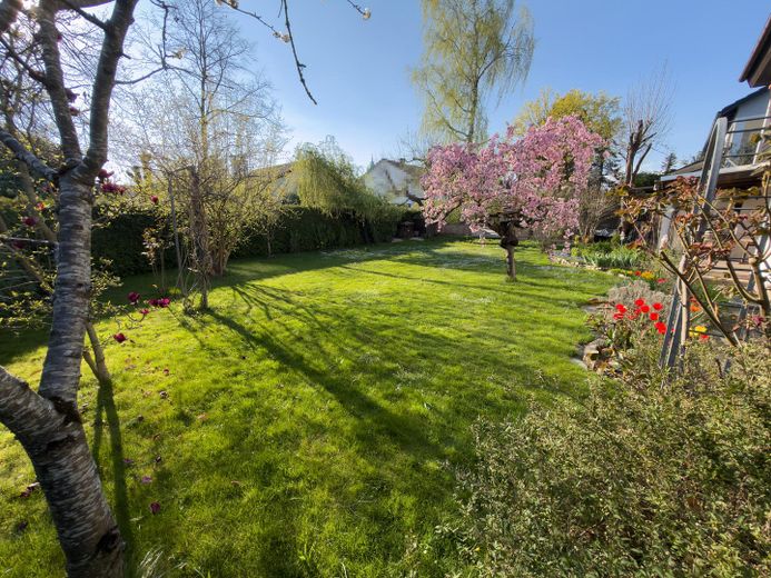 Provisionsfrei: 4-Zimmer-EG-Wohnung mit 300 m² Privatgarten, Süd-West-Terrasse, nur 2 Parteien – Garten