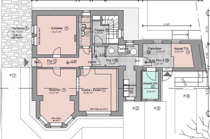 Mehrfamilienhaus mit 4 Eigentumswohnungen und separatem Bauplatz – Grundriss Terrassengeschoss