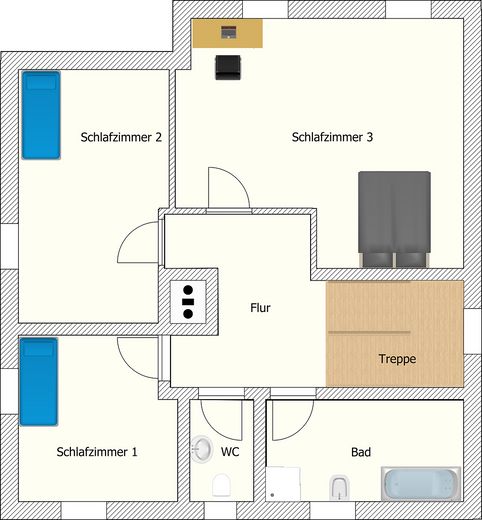 Provisionsfrei - Freistehendes Einfamilienhaus mit großem Garten nahe Stadtplatz und Innauen – Obergeschoss