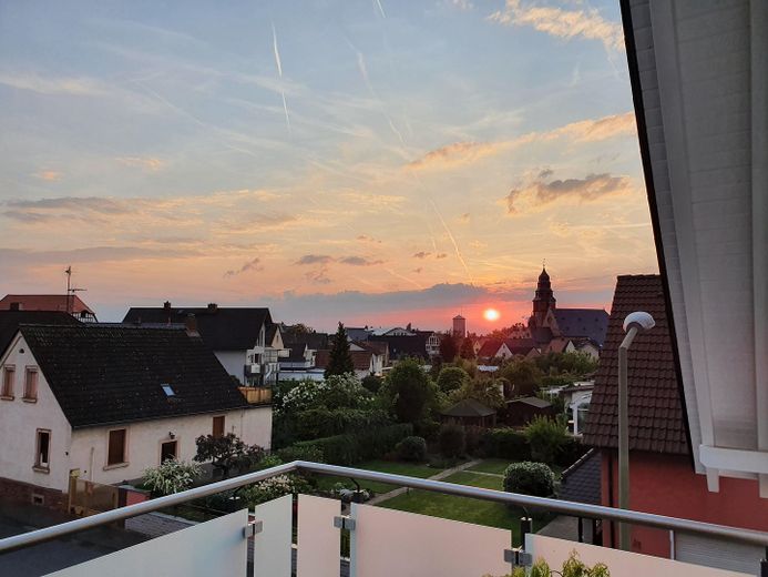 Sonnenuntergang vom Balkon