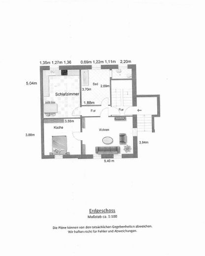 Elegante casa bifamiliare ristrutturata con terreno edificabile urbanizzato a Diemelsee-Adorf – Grundriss EG