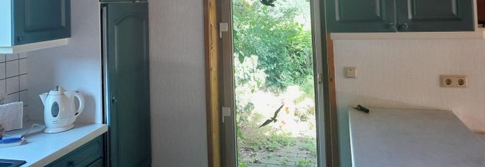 Tür zur Frühstücksterrasse