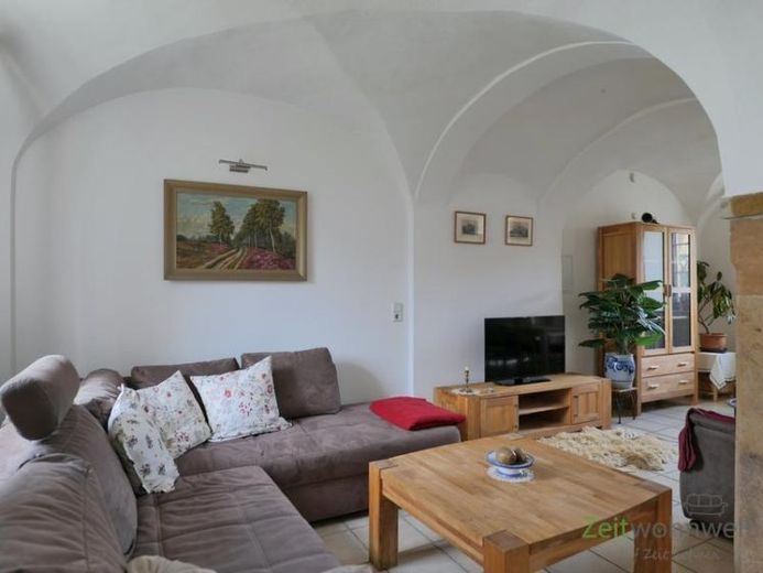 (EF1232_M) Dresden: Pirna, interessante möblierte Wohnung mit Gewölbedecken, Fußbodenheizung und Terrasse, WLAN – Foto 1