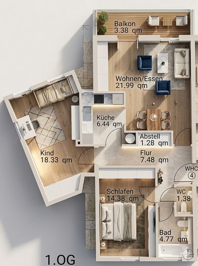 senza provvigione - elegante - a contatto con la natura : gioiello abitativo con infrastruttura perfetta – Grundriss der Wohnung