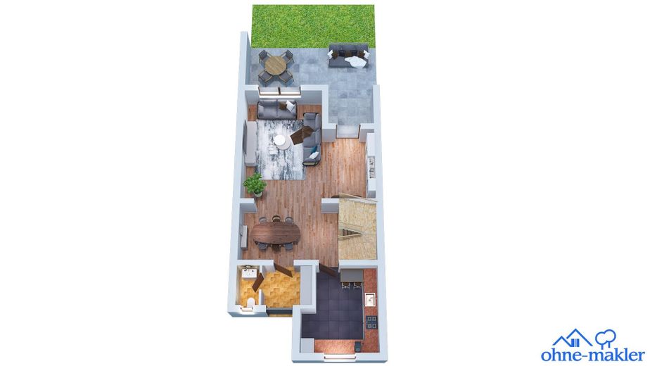 Großzügiges Reihenmittelhaus in Eching- von privat – EG