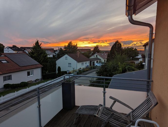 Sonnenuntergang auf dem Balkon