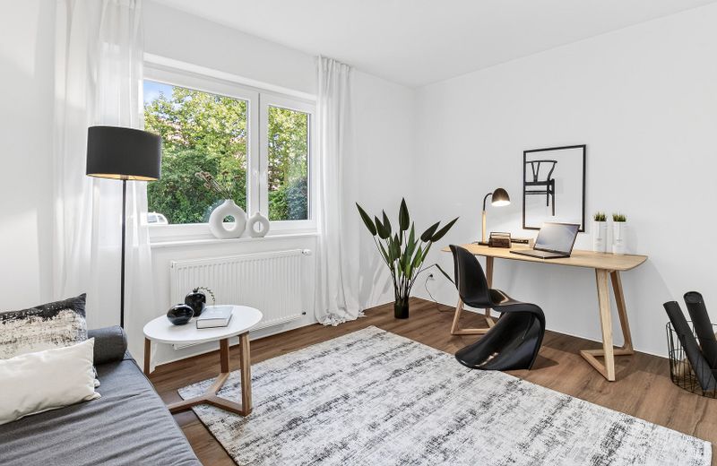 Kernsaniert & sofort bezugsfrei: 3-Zimmer-Wohnung mit Balkon in Münster-Gievenbeck – provisionsfrei – Arbeitszimmer