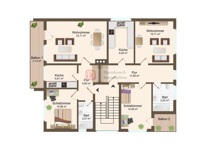 Top-Anlage!! 5-Familienhaus mit geteiltem Grundbuch, Garagen &amp; Stellplätzen – Obergeschoss