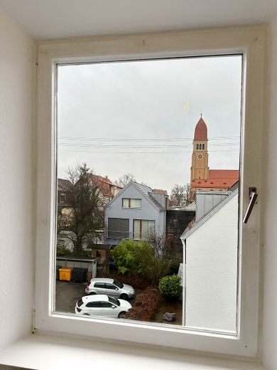 Blick aus Küche auf Herz-Jesu