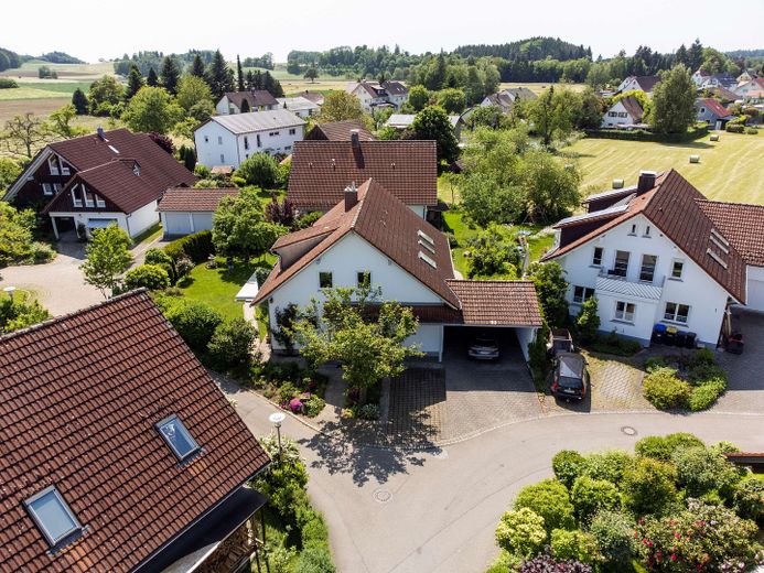 Blick auf die Hausfront