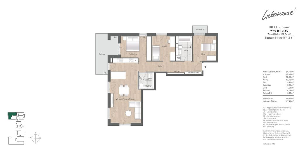 *BEZUGSFERTIG 2026* ELEGANTE 4-ZIMMER-STADTWOHNUNG MIT BALKONEN UND 2 BÄDERN – Foto 3