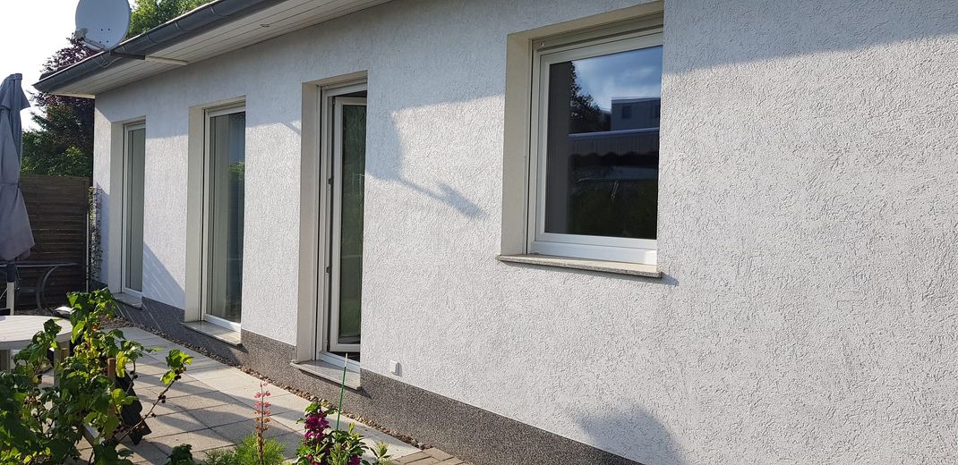 EFH im Bungalowstil,vermietet – Terrassenseite