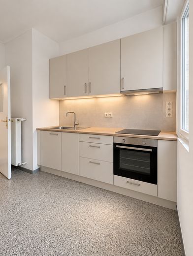 Bel appartement lumineux de 3 pièces en centre-ville (adapté à une colocation) – Küche mit Einbauküche
