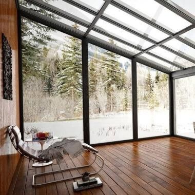 Wohnzimmer als Wintergarten 