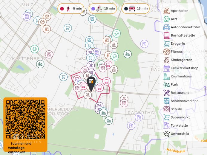 Gepflegte Wohnung mit zwei Balkonen! – Lageplan
