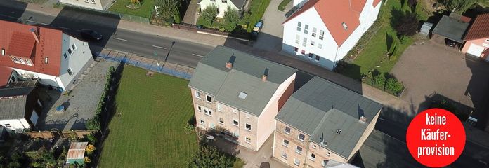 Luftbild Grundstück mit Häusern