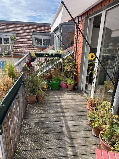 Luminoso apartamento en el ático con terraza en la azotea en pleno Kreuzberg – Terrasse