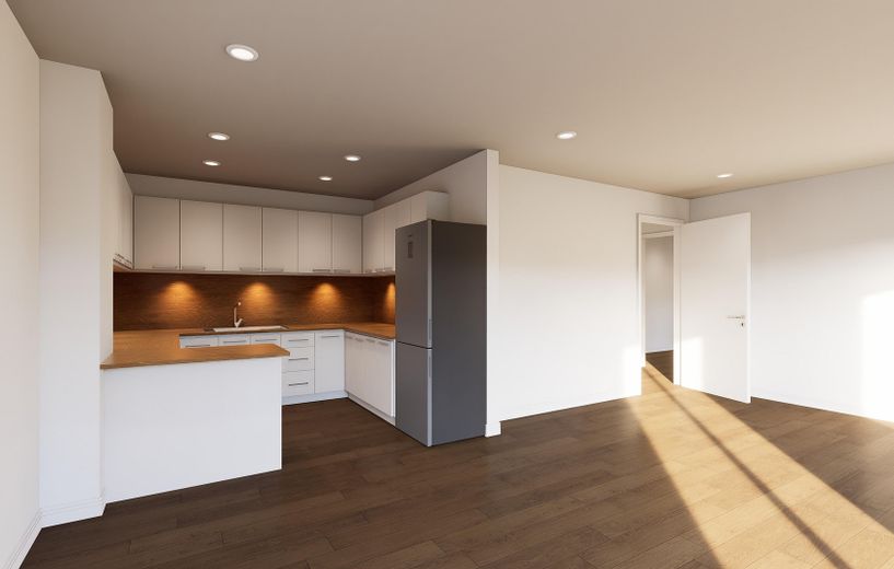 Traumhaft helle Wohnung in der Endetage, 2 Balkone, KfW 40 mit QNG – Küche