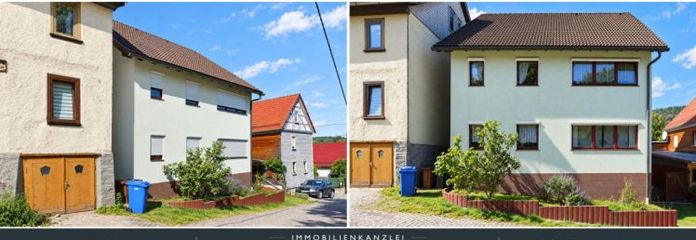 Obiekt do remontu z dwoma lokalami mieszkalnymi i garażem w Geratal / dzielnica Dörrberg