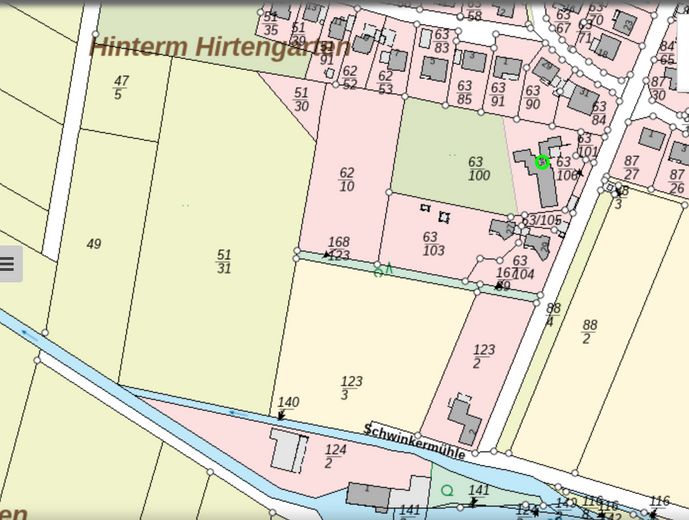 Flurkarte Wassermühlenweg 