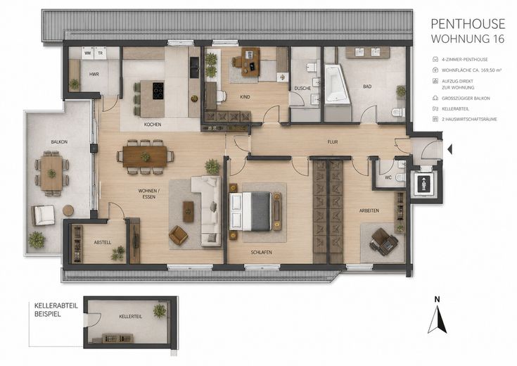 Ein Zuhause, das Maßstäbe setzt – Exklusives Penthouse mit hochwertiger Designausstattung – Foto 11