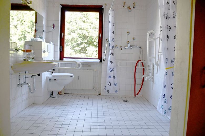 Viel Platz für das Leben - freistehendes Einfamilienhaus mit Einliegerwohnung in Waldrandnähe von Darmstadt-Eberstadt – Tageslichtbad