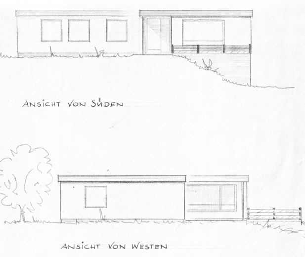 Bauplanansicht Süden & Westen