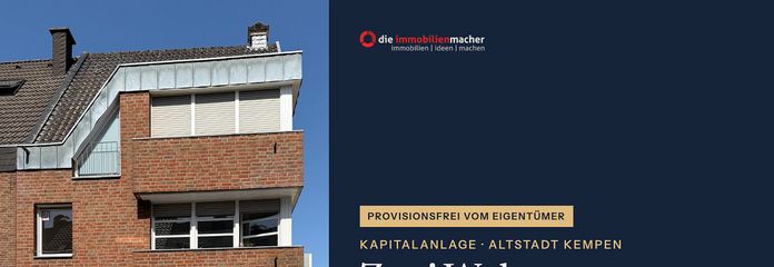 Kapitalanlage Altstadt Kempen: 2 Wohnungen, 10 Jahre fest vermietet, 6,09 % Rendite, provisionsfrei
