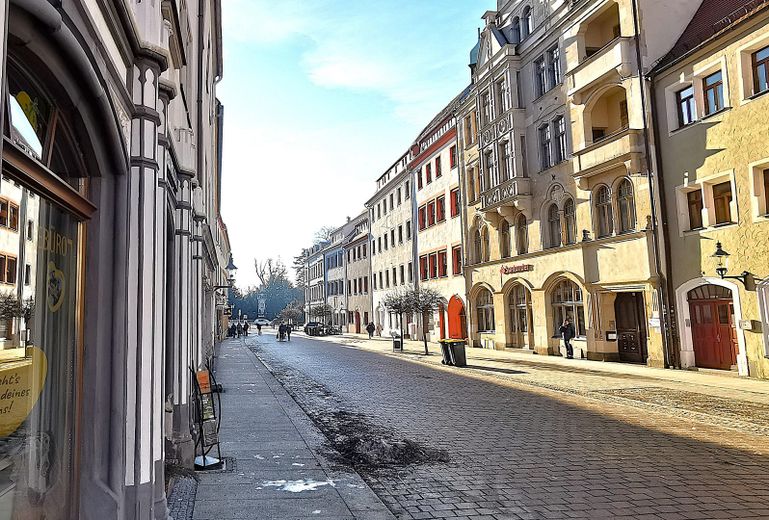 Petersstraße vorm Haus