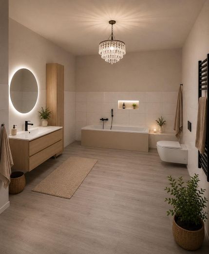Newly converted 3-room apartment on the ground floor – Badezimmer
