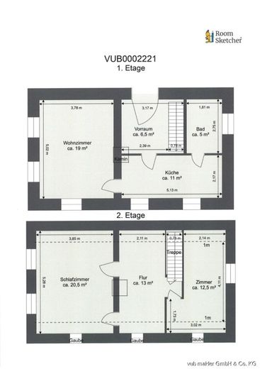 Charmantes Einfamilienhaus mit Garten in Hof. – Grundrisse